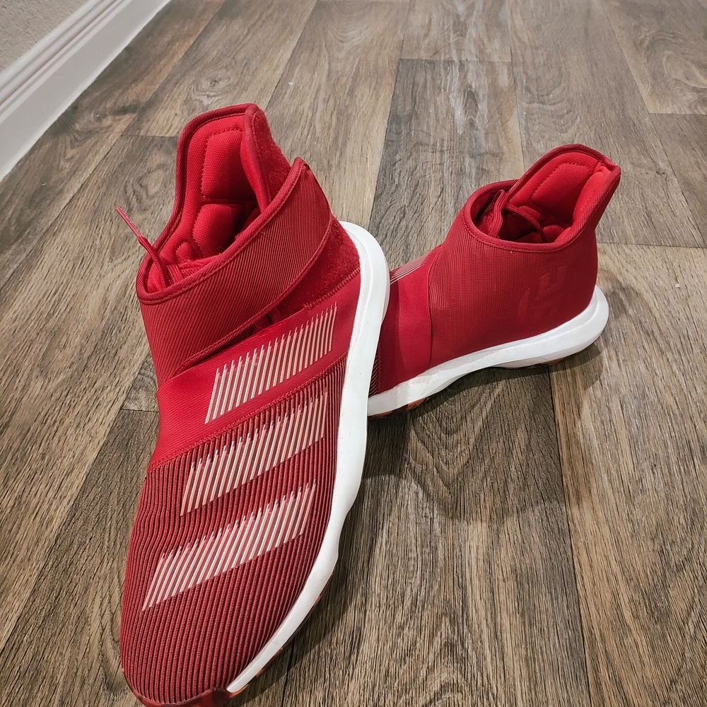 Adidas Vibrant Red Athletic Footwear